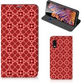 Stand Case Samsung Xcover Pro Smartphone Hoesje Batik Red