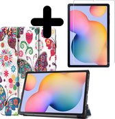 Samsung Galaxy Tab S6 Lite Hoesje Cover Met Screenprotector - Vlinders