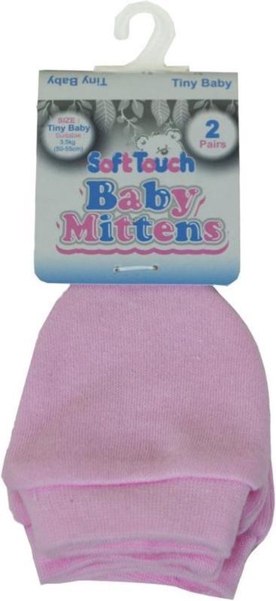 Soft Touch Babywanten Meisjes Katoen Roze 2 Paar