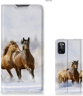 Wallet Book Case Samsung Galaxy A41 Smart Cover Hoesje Paarden