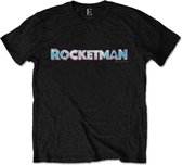 Elton John Heren Tshirt -XL- Rocketman Movie Logo Zwart