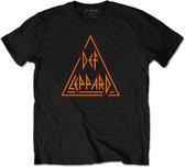 Def Leppard Heren Tshirt -2XL- Classic Triangle Zwart