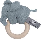 Baby's Only Houten baby rammelaar olifant gebreid - Stonegreen - Baby cadeau