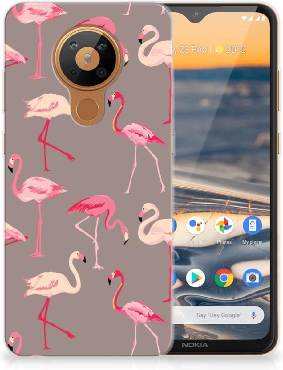 Nokia 5.3 TPU Hoesje Flamingo