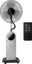 Ventilator met Water - Aigi Amoni - Mistventilator voor Binnen - Statiefventilator - Staand - Rond - Mat Zwart - Kunststof - BSE