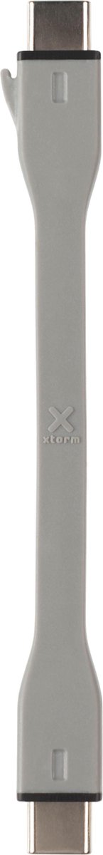 Xtorm - USB-C Power Delivery oplaadkabel - Korte kabel speciaal voor alle XB3-serie powerbanks - Grijs