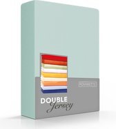Hoogwaardige Dubbel Jersey Hoeslaken Lits-Jumeaux Groen | 180x200/210/220 + 200x200 | Zacht En Dik | Rondom Elastiek