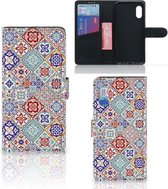 Book Case met foto Geschikt voor Samsung Xcover Pro GSM Hoesje Tiles Color