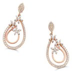 Silver Rose -EA2083R- Oorbellen -925 Zilver rosé -Cubic Zirkonia