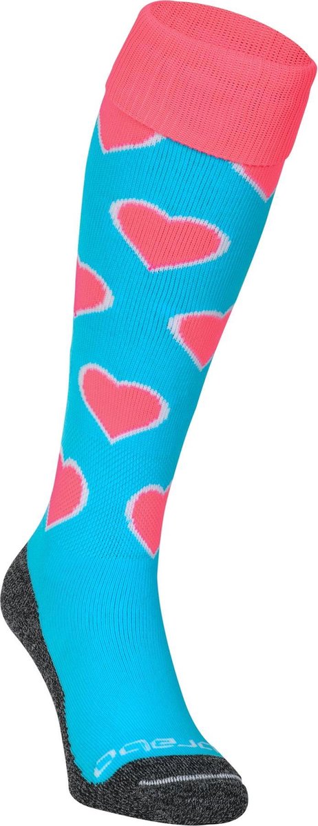 Brabo - BC8320C Socks Hearts Black/Pink - Black/Pink - Vrouwen - Maat 41-44