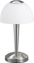 LED Tafellamp - Tafelverlichting - Trion Vonton - 4W - Warm Wit 3000K - Rond - Mat Nikkel - Aluminium - BSE