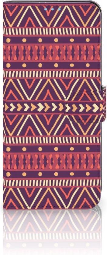 Coque OPPO A72 | OPPO A52 Portefeuille Livre Aztec Violet