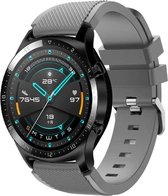 Siliconen Smartwatch bandje - Geschikt voor  Huawei Watch GT siliconen bandje - grijs - 42mm - Horlogeband / Polsband / Armband