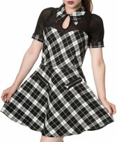 Banned Skater jurk -XL- Dusk beauty Wit/Zwart
