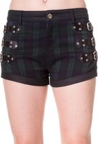 Banned Korte broek -L- Tartan Zwart