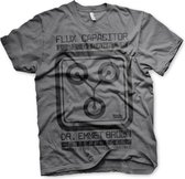 Back To The Future Heren Tshirt -L- Flux Capacitor Grijs