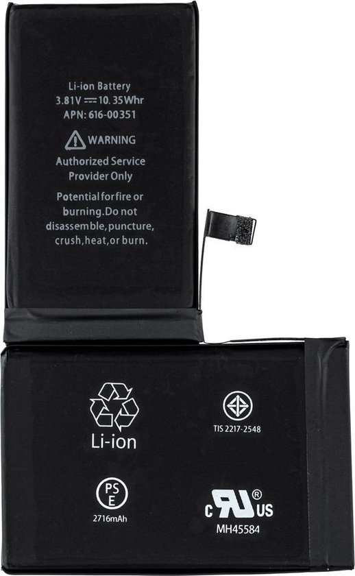 Apple iPhone X Batterij / Accu / Battery vervangen | 2716 mAh Lithium-ion |  iPhone... | bol.com