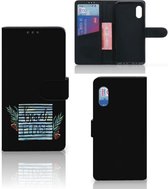 Telefoonhoesje Samsung Xcover Pro Wallet Bookcase met Quotes Boho Beach