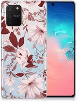 Silicone Back Case Samsung Galaxy S10 Lite GSM Hoesje Watercolor Flowers