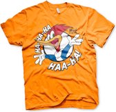 Woody Woodpecker Heren Tshirt -2XL- HAHAHA Oranje