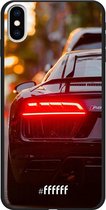 iPhone Xs Max Hoesje TPU Case - Audi R8 Back #ffffff