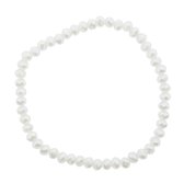 Melady Kralen Armband 50beads*4mm Wit Glas Rond Kralen Armband Dames Armbandjes