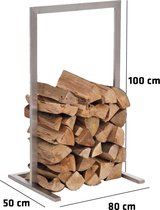 Clp SIDONE - Brandhoutrek - Zilver 100 x 80 x 50 cm (H x B x L)