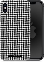 Lushery Hard Case voor iPhone Xs - Pied de Poule Party