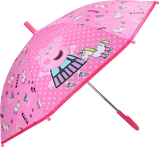 Peppa Pig Peppa Don't Worry About Rain Paraplu - 63 x 70 x 70 cm - Roze - Vadobag