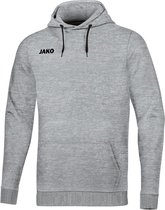 Jako Base Sweater Met Capuchon Lichtgrijs Gemeleerd  Maat 3XL