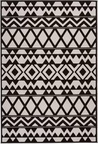 Bruin vloerkleed - 200x290 cm  -  A-symmetrisch patroon - Modern