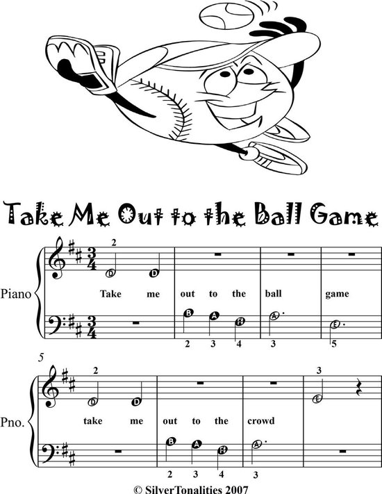 Take Me Out to the Ball Game Beginner Piano Sheet Music (ebook