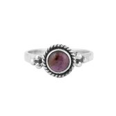 Jewelryz Samara Edelsteen ring | 925 sterling zilver met granaat | Maat 18