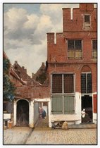 Het straatje, Johannes Vermeer - Foto op Akoestisch paneel - 150 x 225 cm