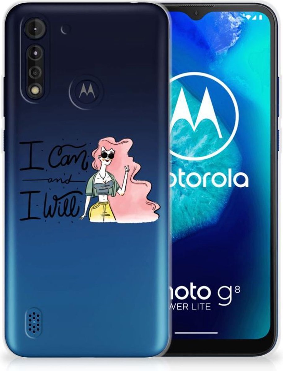 Motorola Moto G8 Power Lite Telefoonhoesje met Naam i Can