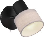 LED Wandspot - Trion Waler - GU10 Fitting - Rond - Mat Zwart - Aluminium - BES LED