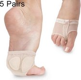 5 Paris Professional Belly Ballet Dance Toe Pad Practice Shoes Forefoot Pads Socks Anti-slip Breathable Toe Socks Sleeve  Size: L(39-40 Yards)(Flesh Color)