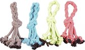 Duvo+ Scooby touw knoop met lus Gemengde kleuren 30,5cm, LET OP ! GEEN KEUZE MOGELIJK !!