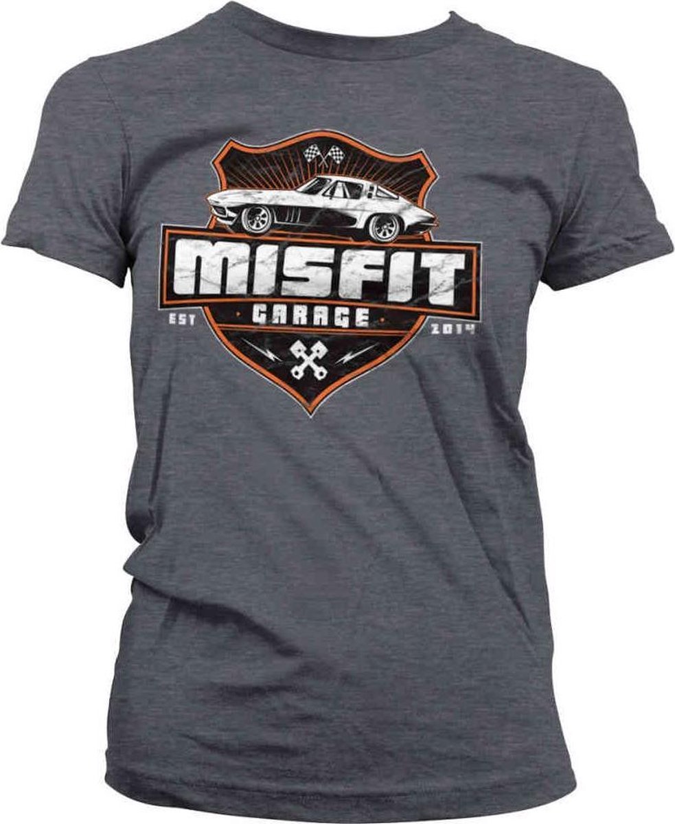 Misfit Garage Dames Tshirt -M- Vette Grijs