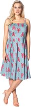 Dancing Days Flare jurk -L- LOBSTER LOVE Blauw