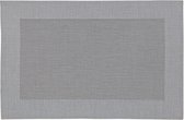 4x pièces Set de table gris argent tissé / tressé 45 x 30 cm - Sets de table / dessous de verre décoration de table - Housse de table