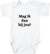 Baby rompertje Mag ik dan bij jou? | Korte mouw 62/68 wit