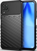 Hoesje voor Huawei P40 Lite - Back cover - Flexibel TPU - Schokbestendig - Zwart