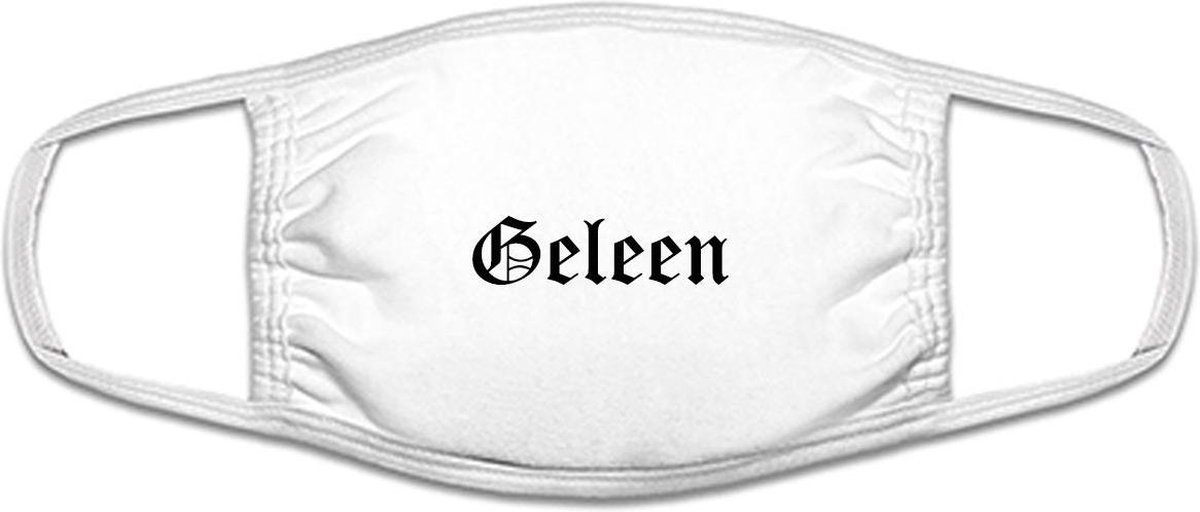 Geleen mondkapje | gezichtsmasker | bescherming | bedrukt | logo | Wit mondmasker van katoen, uitwasbaar & herbruikbaar. Geschikt voor OV