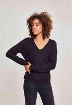 Urban Classics Sweater/trui -M- Back Lace Up Zwart