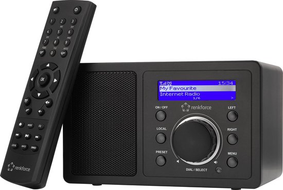 Foto: Renkforce rf ir mono1 internetradio internet bluetooth aux wifi internetradio geschikt voor dlna zwart