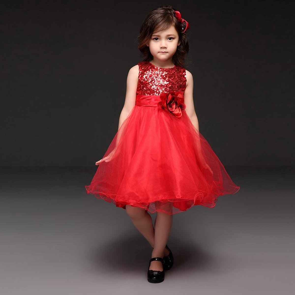 Feestjurk meisje Salma rood - ZOYA Kinderen Feestjurk meisje Salma rood - ZOYA Kinderen