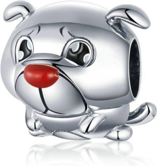 Zilveren bedel Franse bulldog