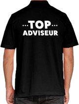 Top adviseur beurs/evenementen polo shirt zwart voo S