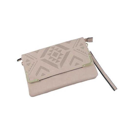 David Jones bewerkte clutch pastelroze